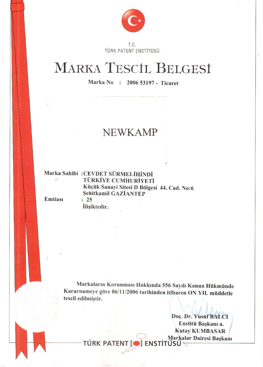 MARKA PATENT BELGESİ